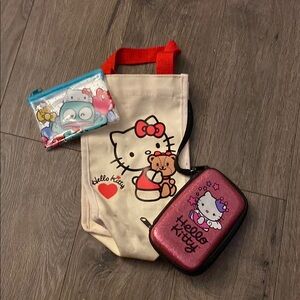 Hello Kitty Kids Accessory Set - Cream, Red, Pink